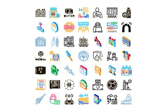 Diverse Collection of Business Healthcare Icons: Your Visual Toolkit for Modern Design Needs