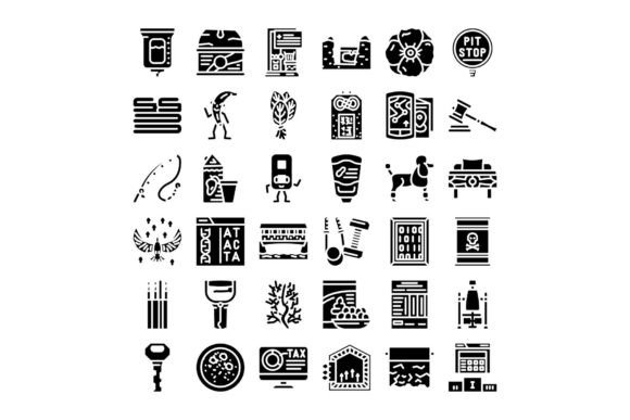 Diverse Collection of Various Glyph Blac: Smart Choices for Designers and Creators