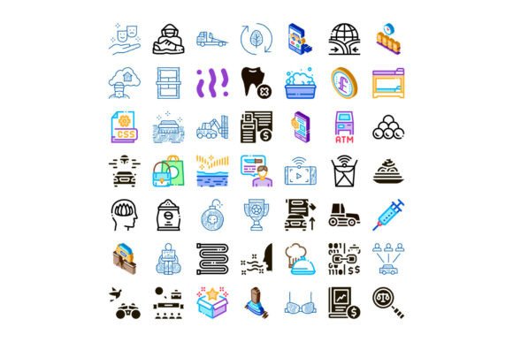 Diverse Icon Set for Business Visuals