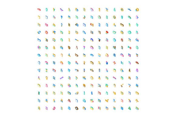 Diverse Isometric Web Icons Presenting M: A Modern Toolkit for Visual Communication