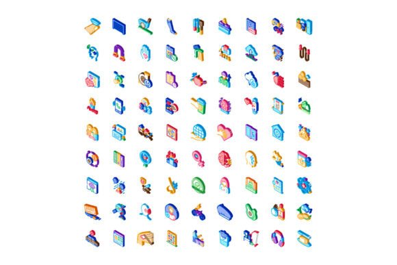 Strategic Value of the Various Isometric Icons Collection Repre in Modern Digital Communication