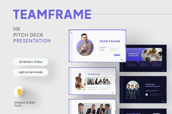 Teamframe - HR Pitch Deck Google Slides: A Visual Tool for People-Centric Storytelling
