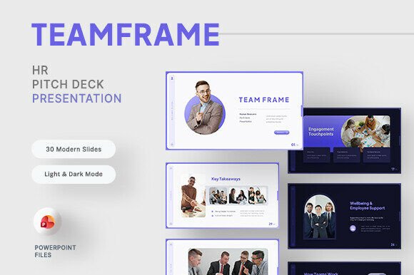 Teamframe - HR Pitch Deck PowerPoint: Visual Storytelling for People Strategy